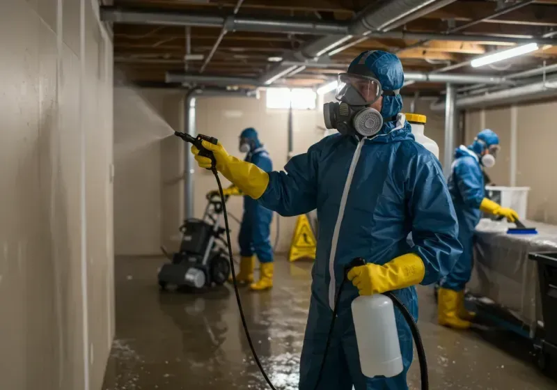 Basement Sanitization and Antimicrobial Treatment process in Fort Covington Hamlet, NY