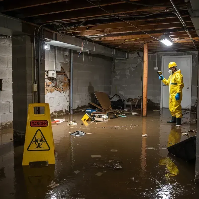 Flooded Basement Electrical Hazard in Fort Covington Hamlet, NY Property